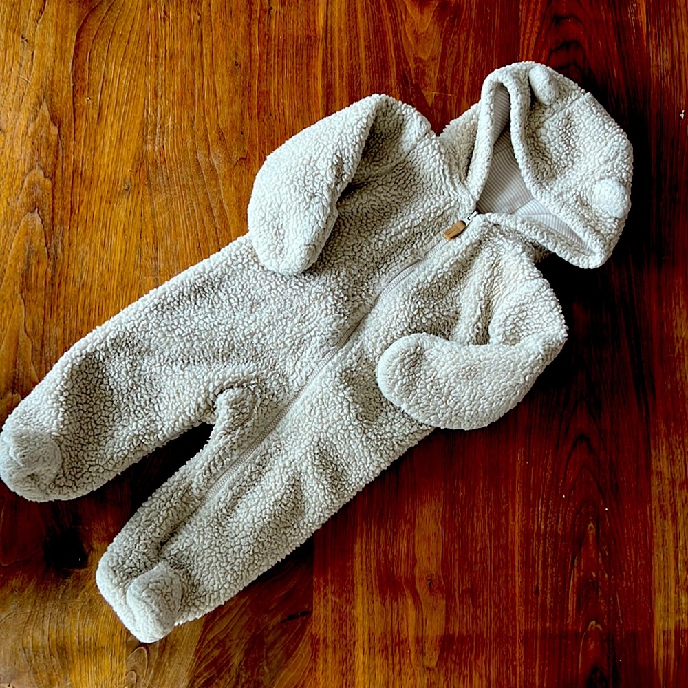 Beige baby bunting suit - Sherpa pram